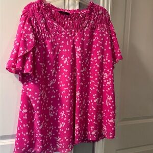 Pink Patterned Women's Top